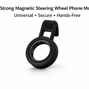Magnetic Steering Wheel Phone Mount – Universal Fit for iPhone MagSafe & Android Devices