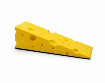 Cheese Doorstop Wedge – Funny Cheese Door Stop | Non-Slip Door Wedge | 3D Printed Novelty Home Decor