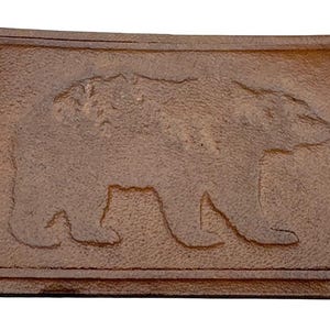 Bear Leather Patch For Hats Velcro and Sew On