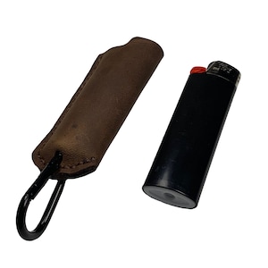 IQ labs Leather Case compatible with  Standard Size BIC Lighters Embossing