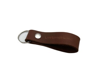 Custom Name  Leather Keychain | Custom Leather Keychain | Monogrammed Leather Keychain | Key Fob | Embossed