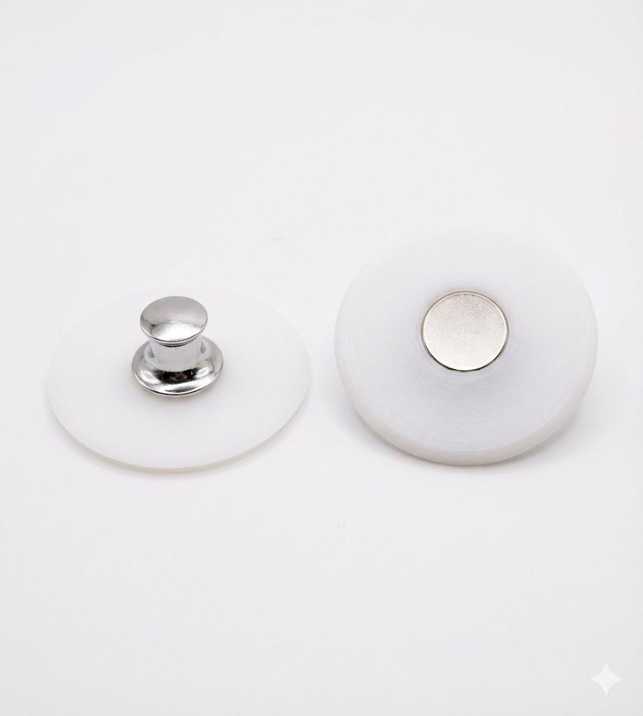 Fermatenda Magnetici A Forma Di Stella Argento - 2 Pezzi, Con Corda 40 Cm, Diametro 6 Cm, Per Tende Leggere E Trasparenti