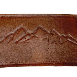 Mountains Leather Patch For Hats Velcro and Sew On