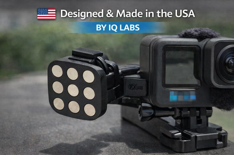Soporte magnético de liberación rápida uCast compatible con cámaras de acción GoPro de IQ Labs imagen 6
