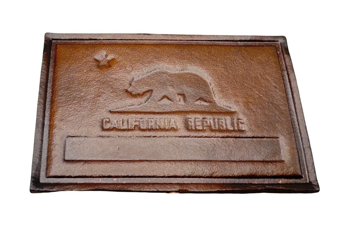 California Ric Patch California Republic Leather Patch for Hats Velcro and Sew On - Etsy