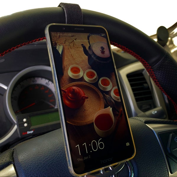 Car Steering Wheel Phone Holder Etsy