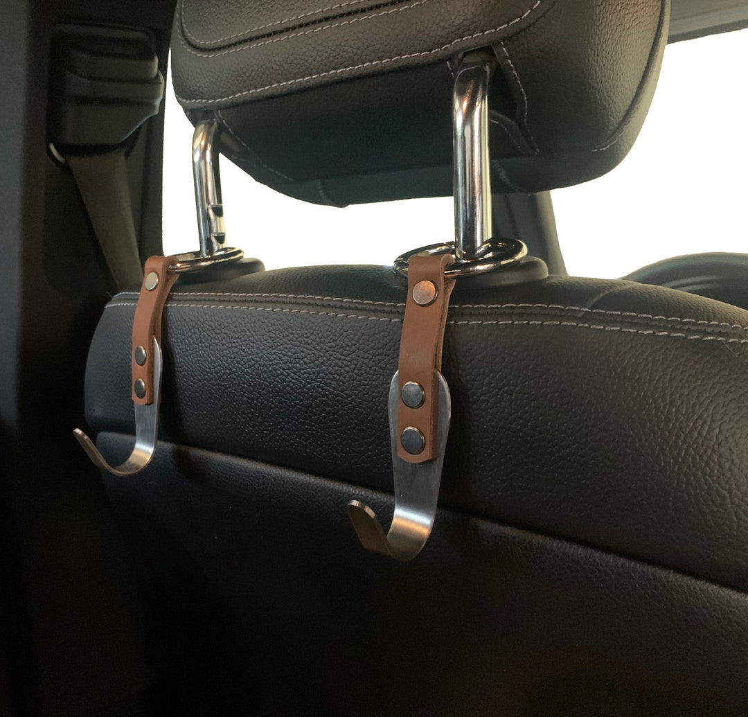Car Seat Headrest Hooks, 2 Pack Durable Car Back Seat Hooks Hanger