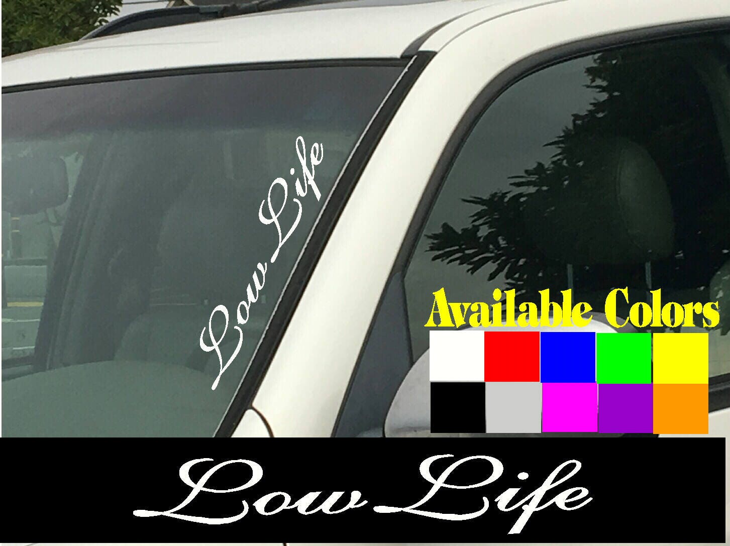 Low Life Vertical Windshield Die Cut Vinyl Decal Sticker Etsy