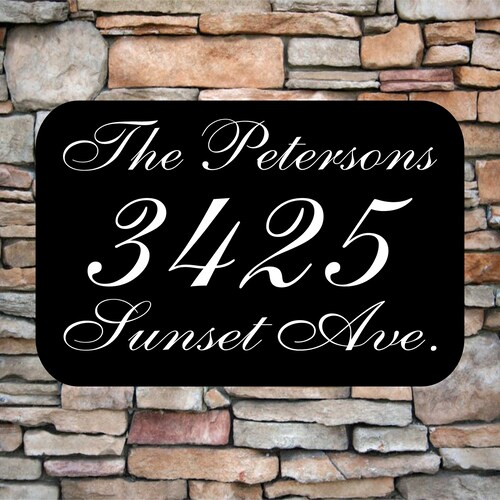 Customized Home Address Sign Aluminum Metal 12 X 8 - Etsy