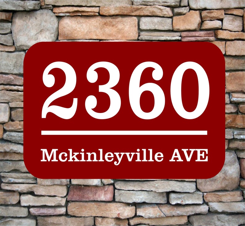 Personalized Home Address Sign Aluminum 12 x 8 Etsy