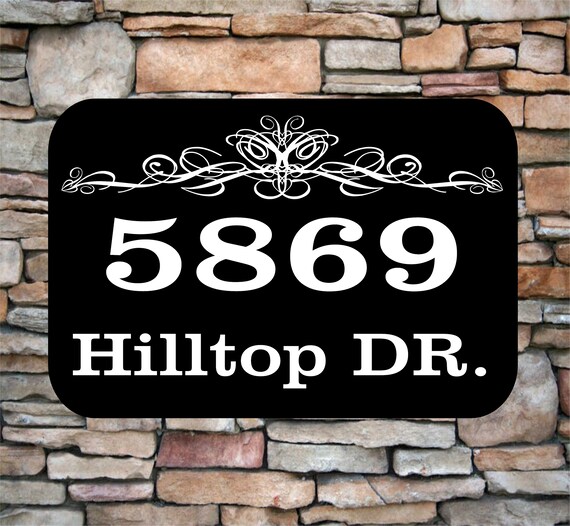 Personalized Home Address Sign Aluminum 12 X 8 Etsy
