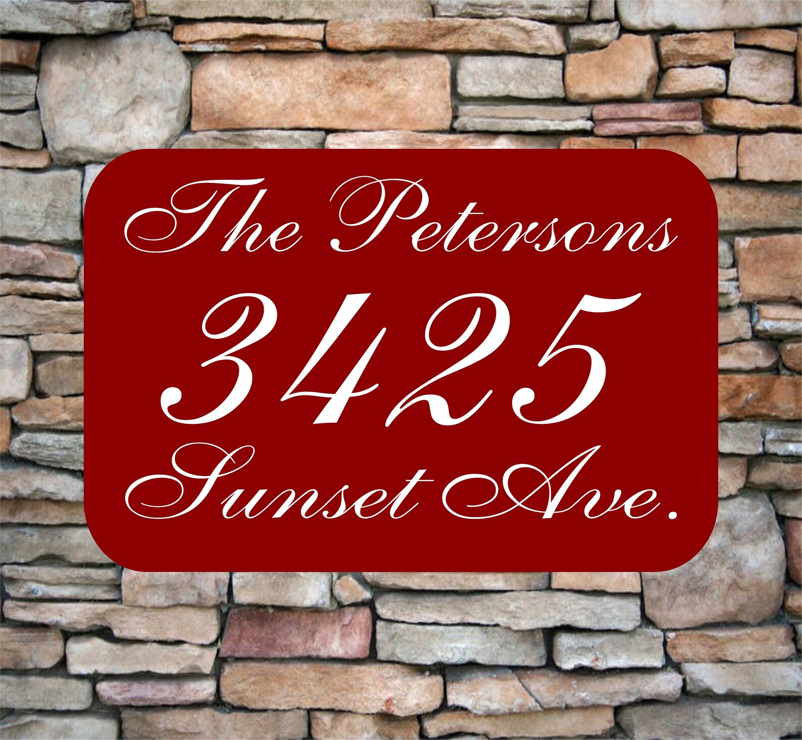 Personalized Home Address Sign Aluminum 12 X 8 Etsy