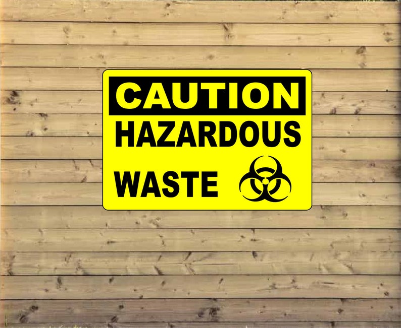 Warning Hazardous Waste OSHA SignVinyl Sticker Decal 8 