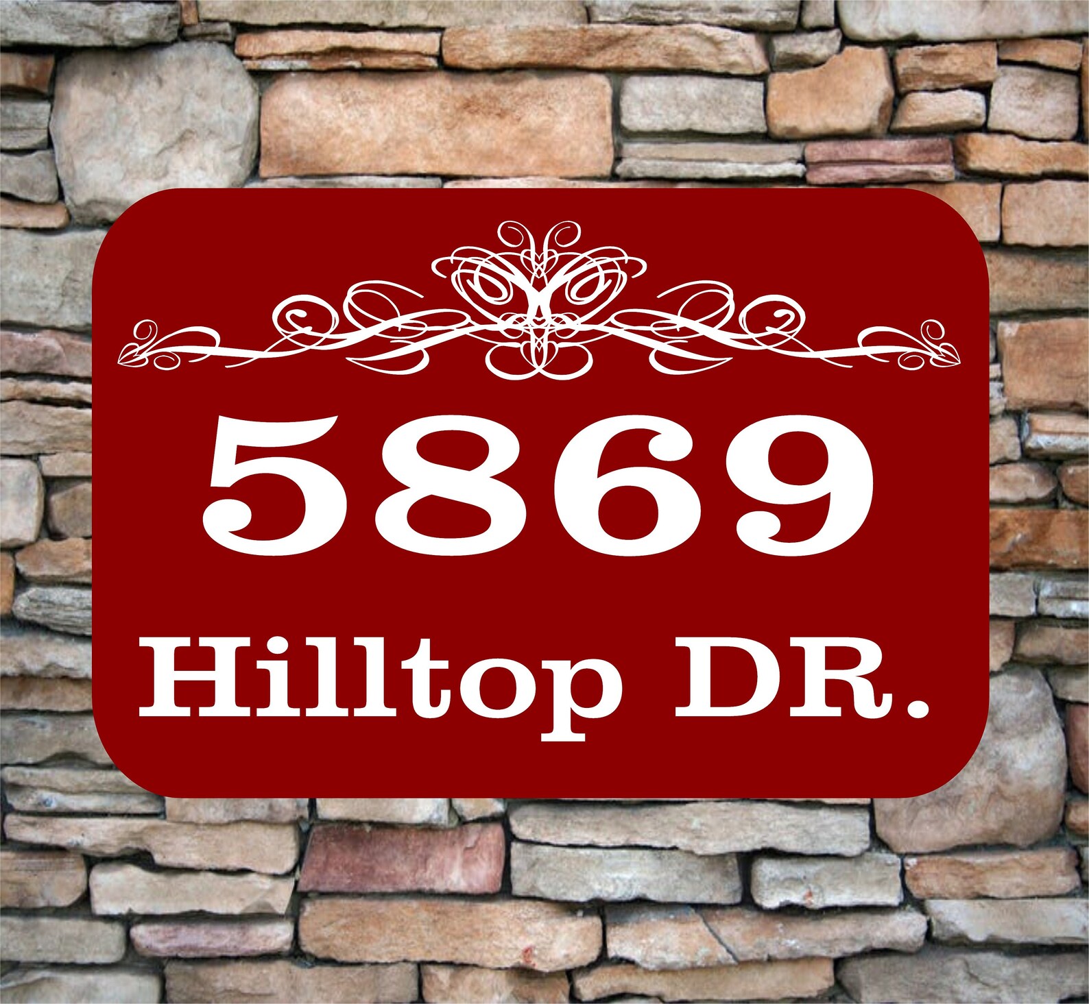 Personalized Home Address Sign Aluminum 12 X 8 Etsy