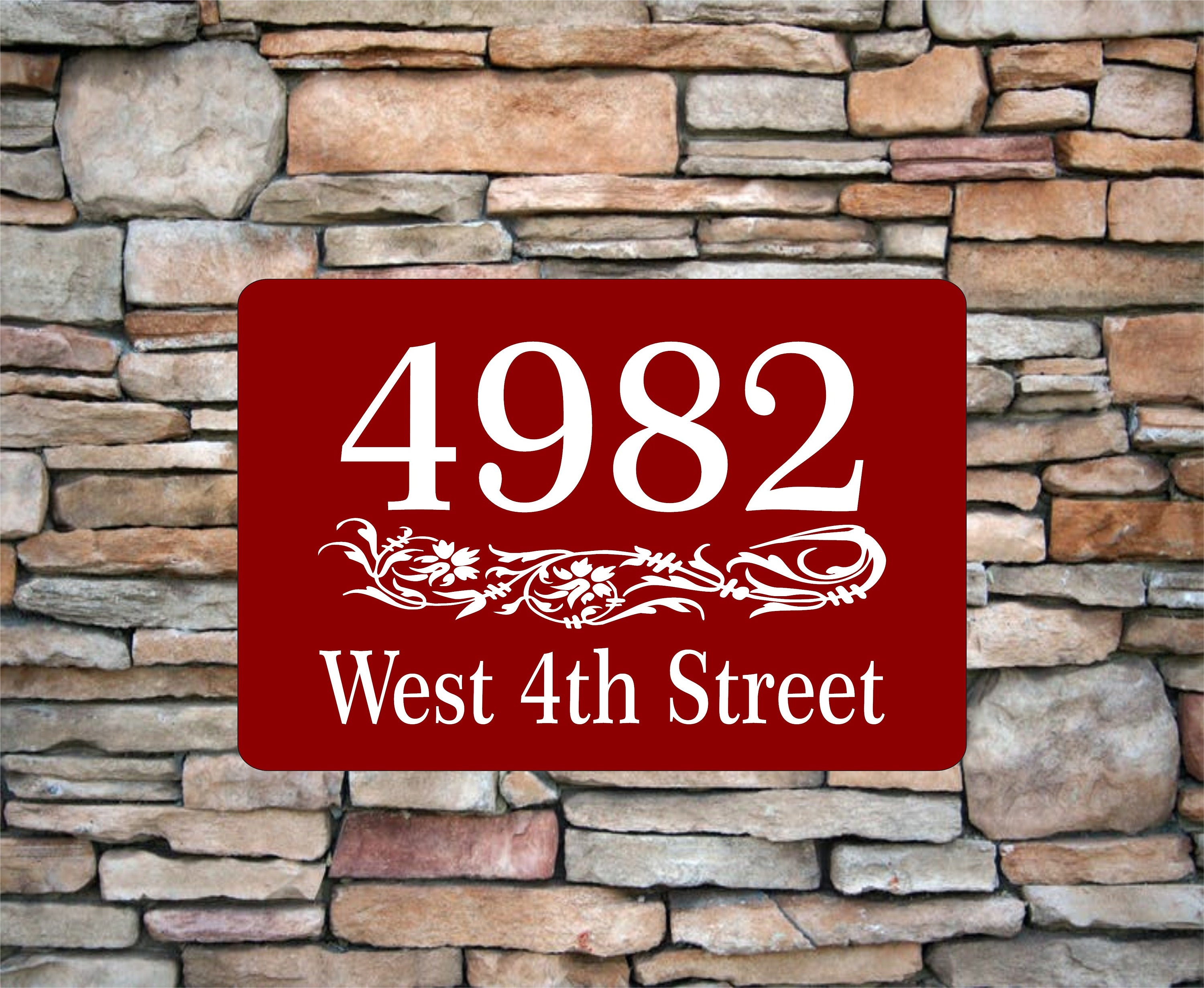 Personalized Home Address Sign Aluminum 12 X 8 Etsy