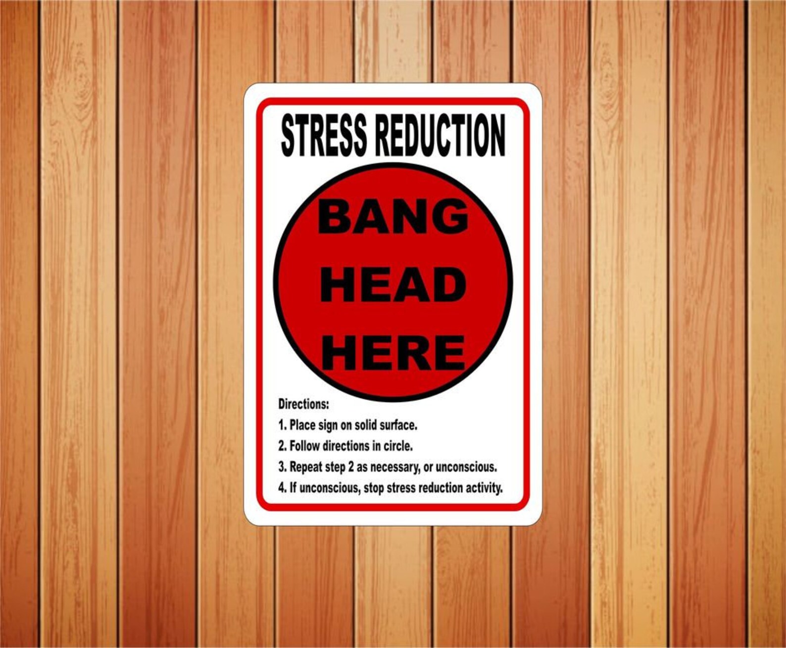 Reducción del estrés Bang Head Here Sign OR Sticker Decal - Etsy España