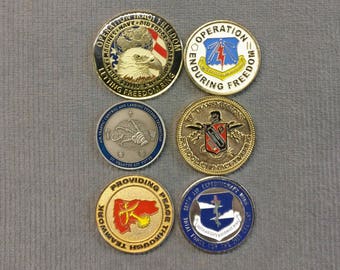 US Navy and Air Force challenge coins, US challenge coins, Military coins, variety pack, veterans day