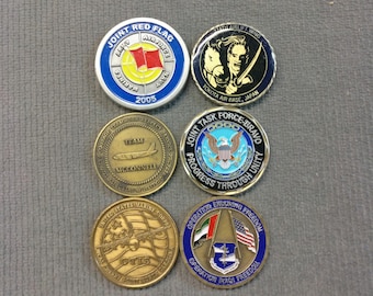 US Navy and Air Force challenge coins, US challenge coins, Military coins, variety pack, veterans day