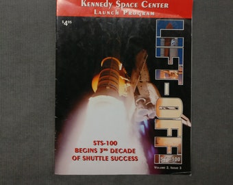 2001 Kennedy Space Center Launch Program Ephemera, vintage and rare, well preserved item from early 200s aerospace