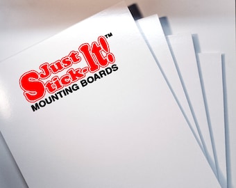 Just Stick-It! Mounting Boards: 16" × 20" Four Piece Set, Self Adhesive Foam Board, White foam board, Peel off Adhesive, Art frame and mount