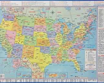 LEARN-A-FACT World / U. S .A. Desk Map