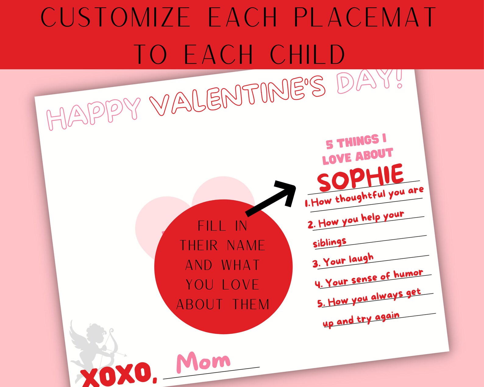 Printable Valentines Day Placemat | Kids Valentine Activity | Kids ...