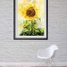 Sunflower Wall Art Printable Watercolor Print Sunflower Wall Art ...
