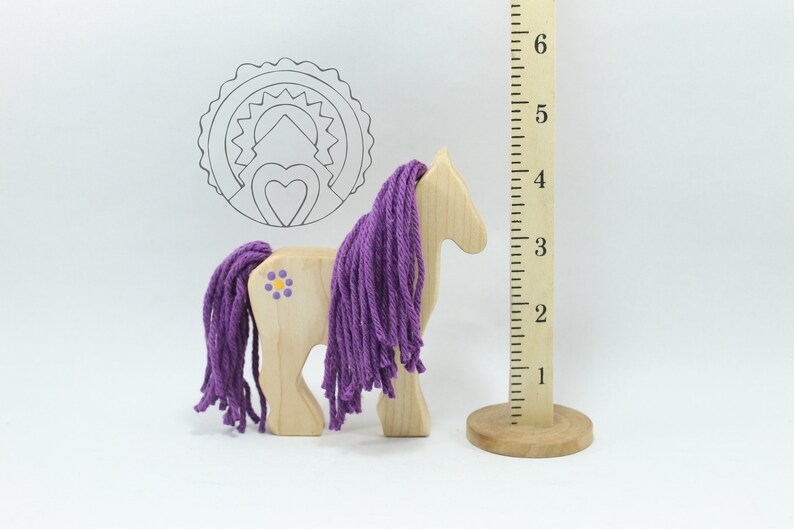 ASTER WILDFLOWER PONY Wooden Pony Wooden Horse Wooden Toy Etsy België