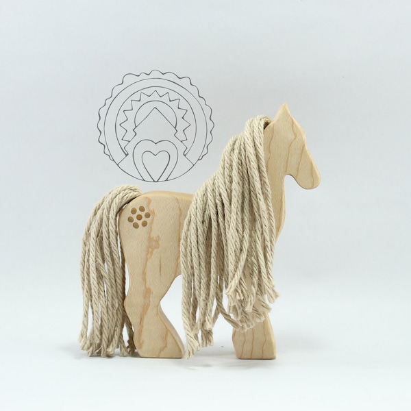 Sandy - Wildflower Pony, Wooden horse, Wooden pony