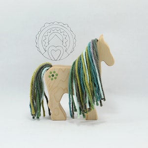 FOREST - WILDFLOWER PONY, Wooden Pony, Wooden Horse, Wooden Toy