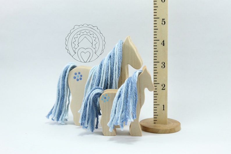 NIXIE Wildflower Pony Wooden Horse Toy Natural Wooden Pony Etsy