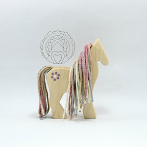 Laurel- WILDFLOWER PONY, Wooden Pony, Wooden Horse, Wooden Toy