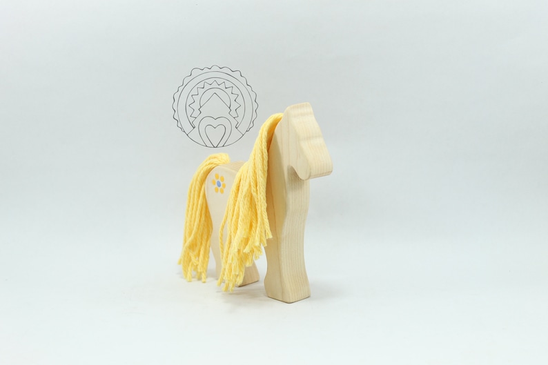WILDFLOWER PONY Wooden Pony AMBER Wooden Horse Wooden Toy