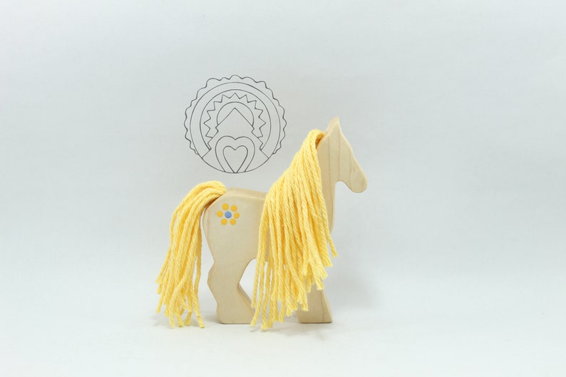WILDFLOWER PONY Wooden Pony AMBER Wooden Horse Wooden Toy