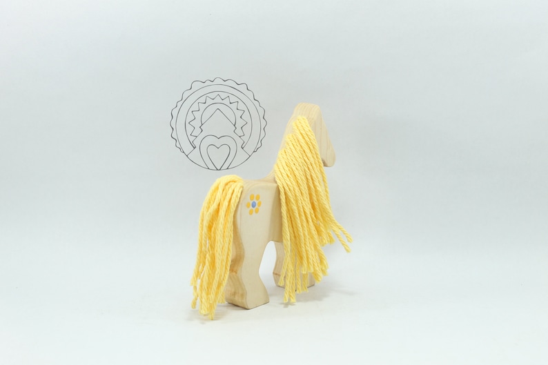 WILDFLOWER PONY Wooden Pony AMBER Wooden Horse Wooden Toy