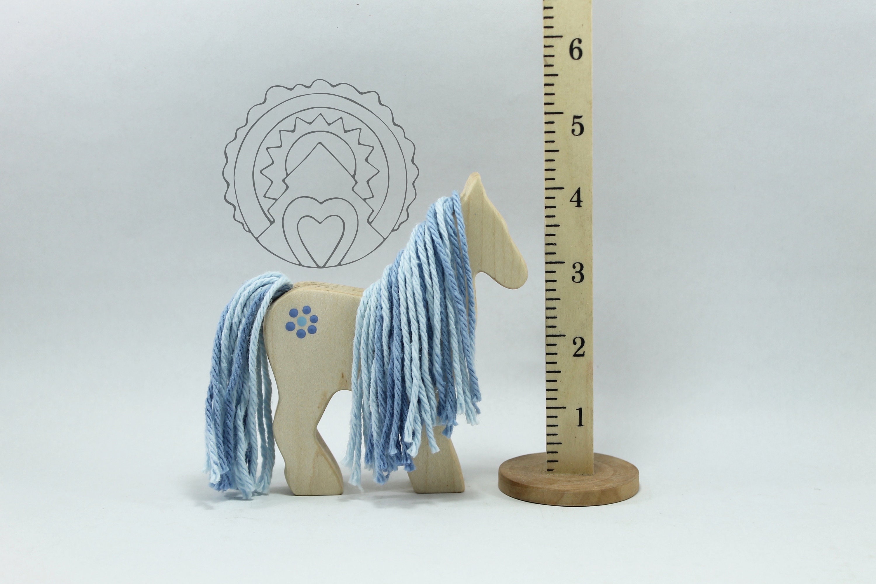 NIXIE Wildflower Pony Wooden Horse Toy Natural Wooden Pony Etsy