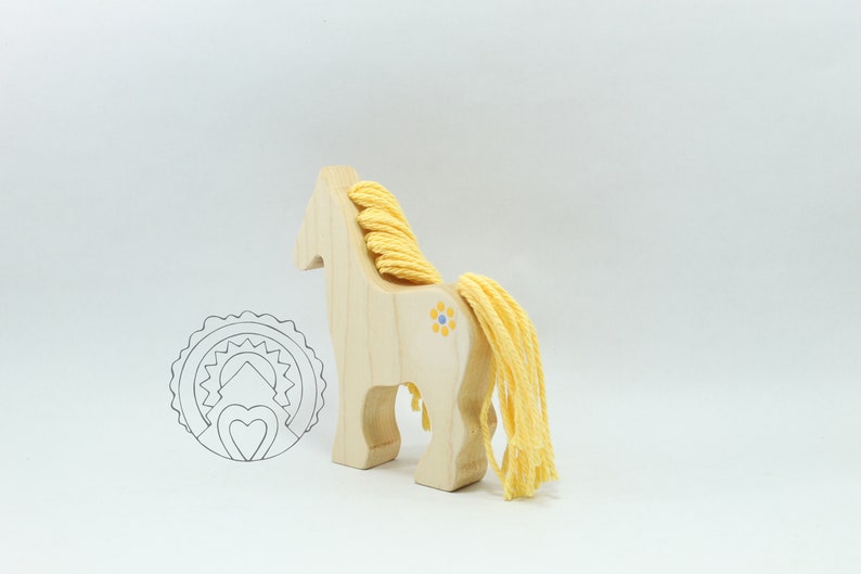 WILDFLOWER PONY Wooden Pony AMBER Wooden Horse Wooden Toy