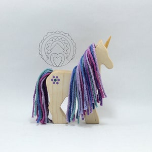 Jewel - WILDFLOWER UNICORN, Wooden Unicorn, Wooden Horse, Wooden Toy
