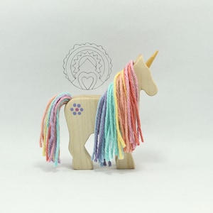 MYSTIC - WILDFLOWER Unicorn, Wooden Unicorn, Wooden Horse, Wooden Toy