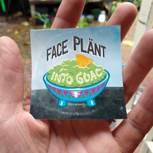 Face Plant Into Guac Vinyl Sticker, Phish Slap image 1