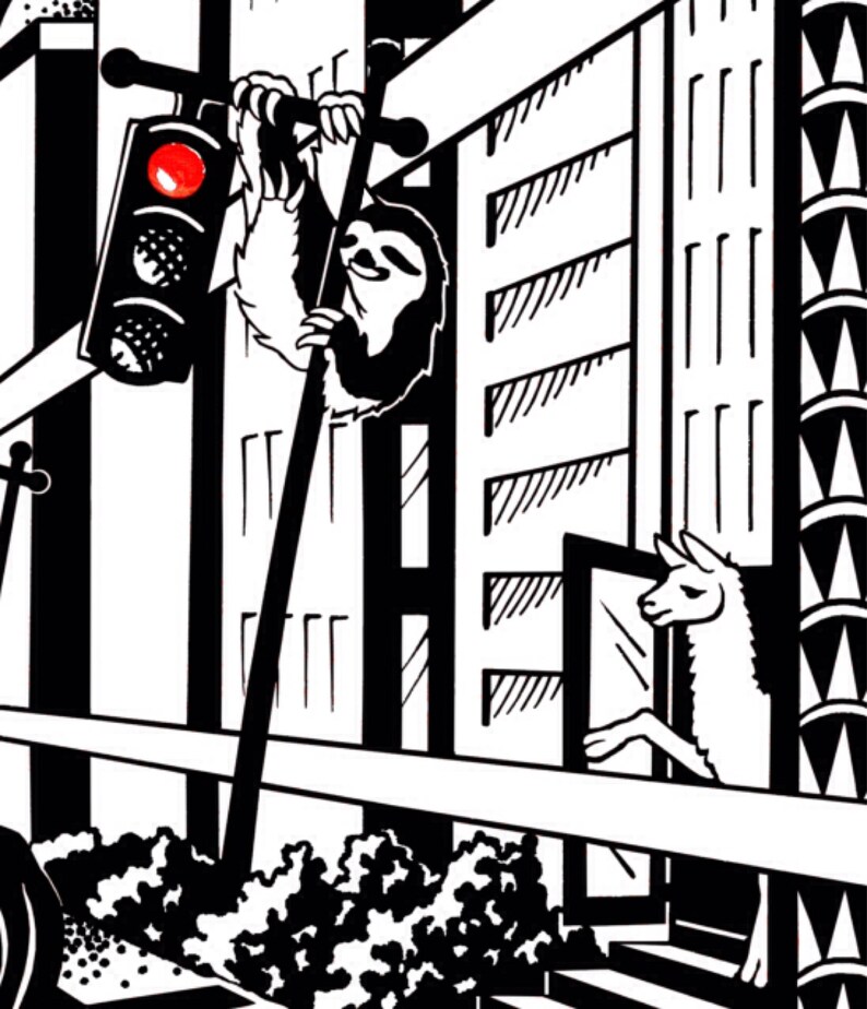 Slave to the Traffic Light Print Song Illustration Etsy