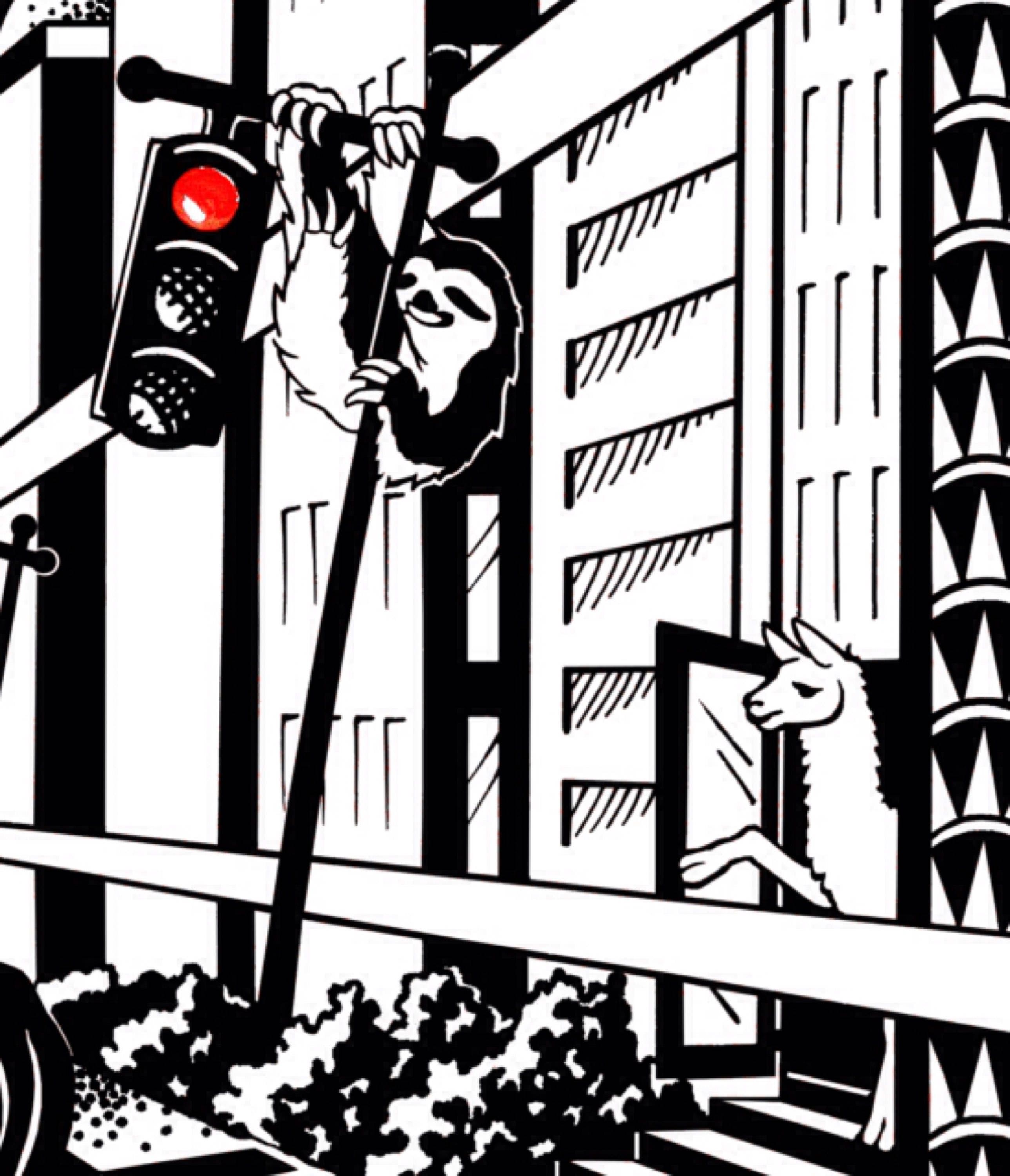 Slave to the Traffic Light Print Song Illustration Etsy