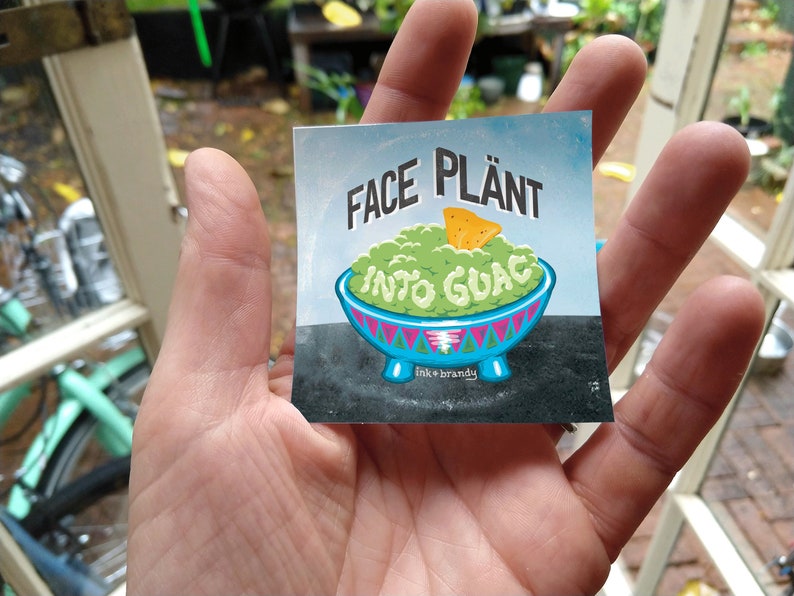 Face Plant Into Guac Vinyl Sticker, Phish Slap image 1