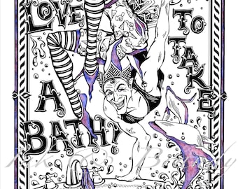 Bathtub Gin Print, Song Illustration