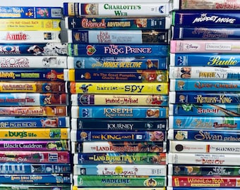 Vintage Kids Movies VHS U Pick: Dr. Seuss, Charlie Brown, 321 Penguins, Dragon Ball Z, Fraggle Rock, Dora, Muppets, Scooby, Chipmunks TESTED