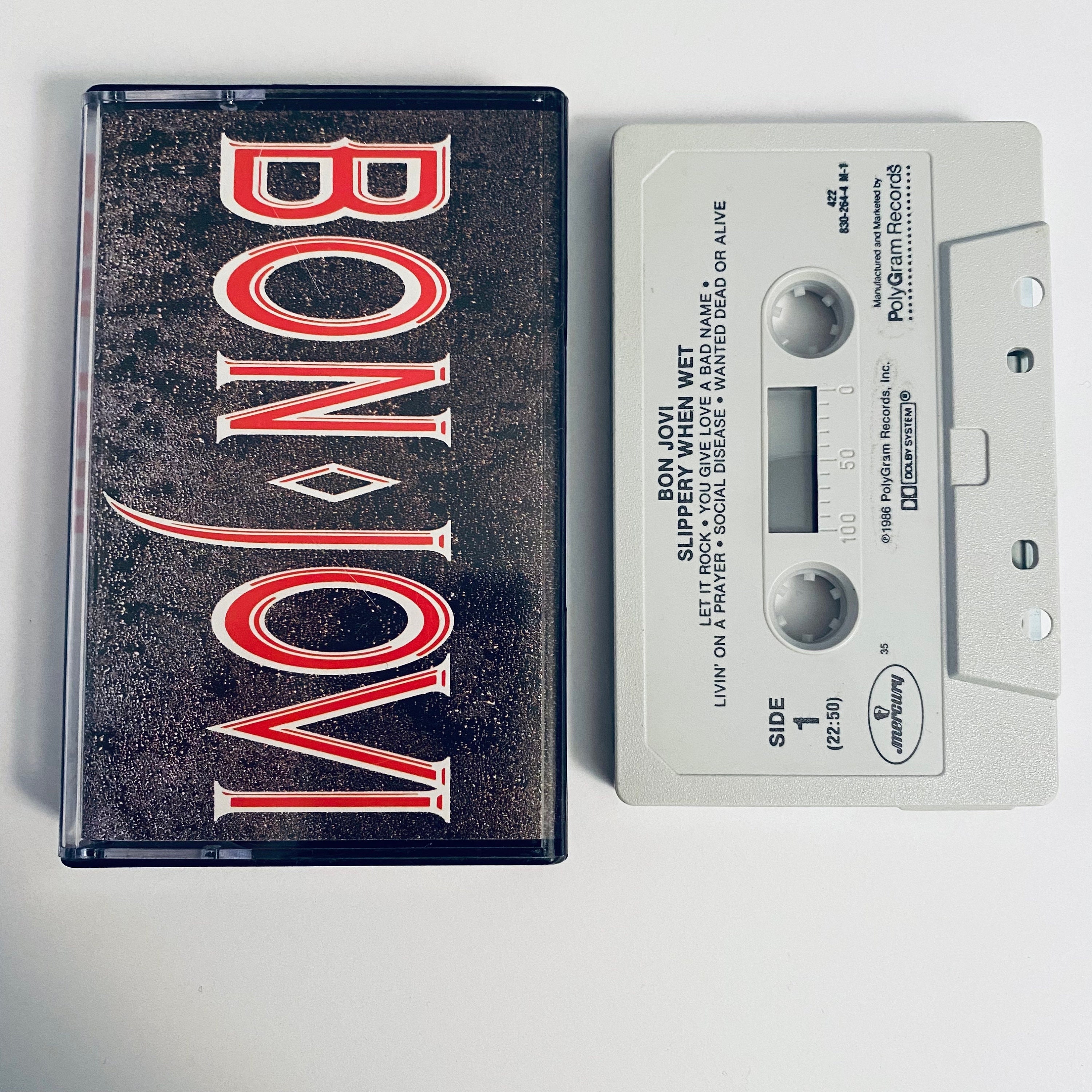 Bon Jovi Slippery When Wet Cassette Tape TESTED & WORKING! Vintage
