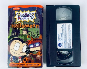 Rugrats Halloween VHS (2002) Dibujos animados vintage de los 90, Espectacular, La maldición del hombre lobo, Película infantil, PROBADA y funcionando