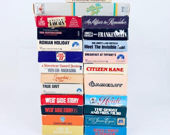 Vintage Classic Movies VHS, Build A Lot: Citizen Kane, Breakfast at Tiffany's, Streetcar, Roman Holiday, Camelot, West Side Story All TESTED