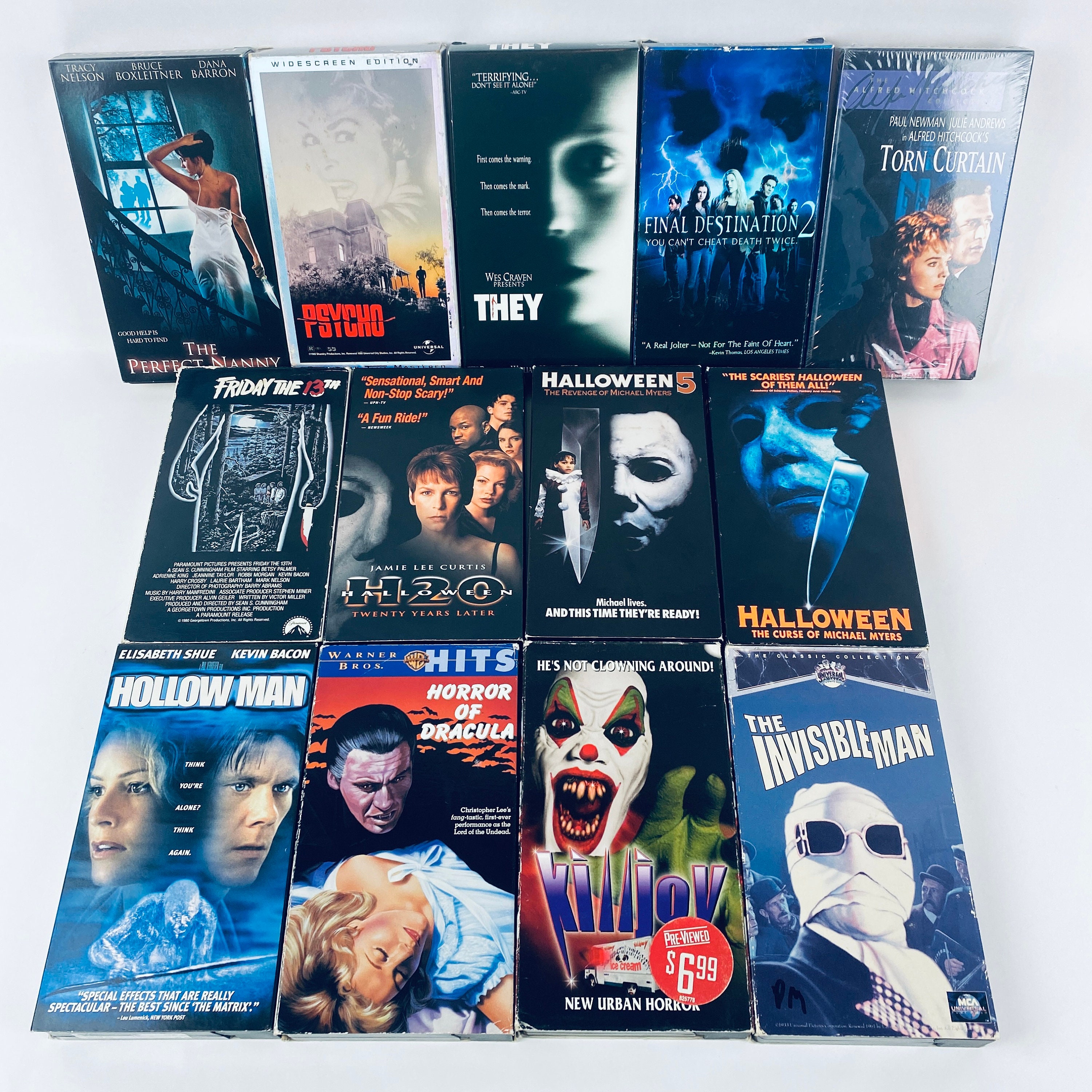 Horror Movies VHS, Build A Lot: Saw, Scream, Fright Night, Blair