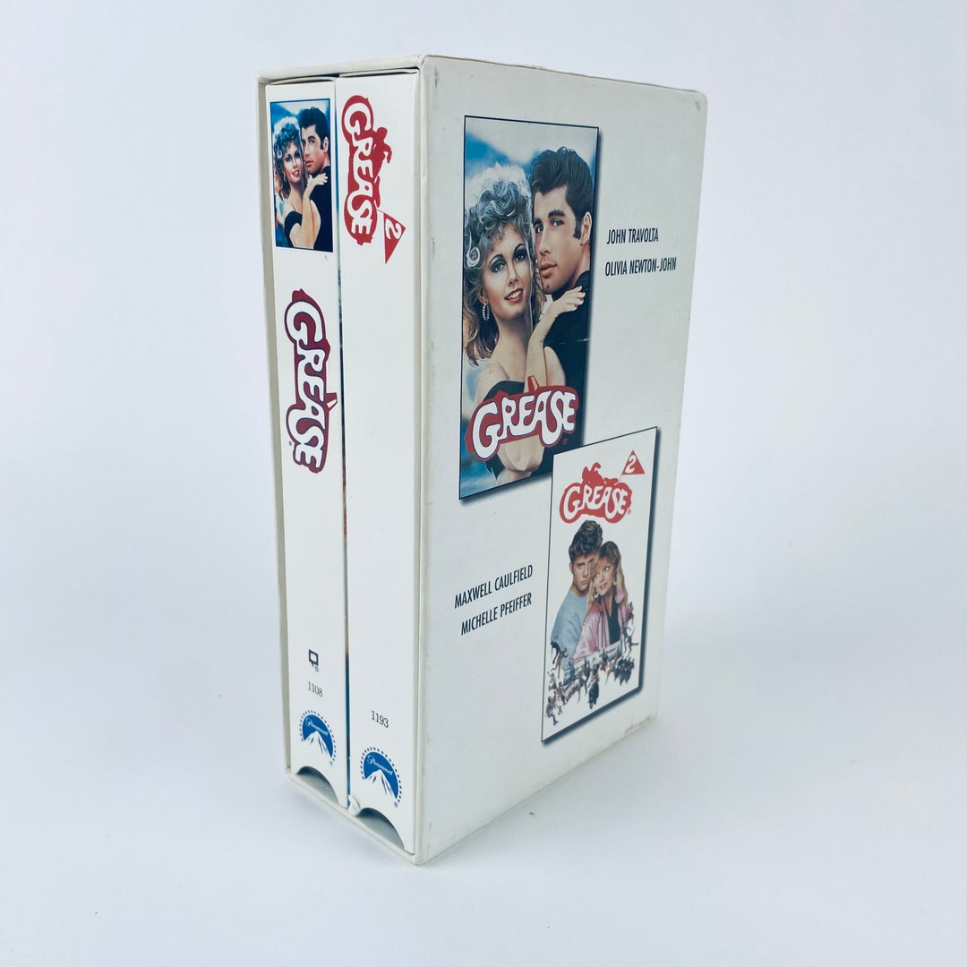 Grease 1 & 2 VHS Box Set - TESTED + WORKING - Both Movies, John